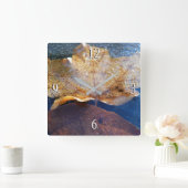 黄カ凍っていエデ紅葉秋自然 スクエア壁時計 (ホーム)