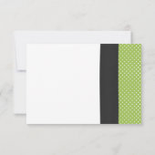 黄ガーベラデイジー水玉模様返信カード 招待状 (裏面)