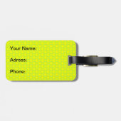 黄クラシカル色とミントグリーンの荷物タグ ラゲッジタグ (裏面横)