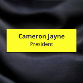 黄クラシック色名タグピンまたはマグネットプロフェッショナル 名札