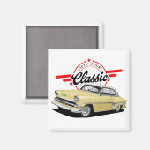 黄クラシック車 マグネット (正面/裏面)