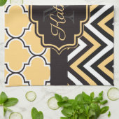 黄クローバー キッチンタオル (折り畳み)