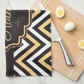 黄クローバー キッチンタオル (四つ折り)