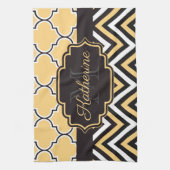 黄クローバー キッチンタオル (縦)