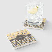 黄クローバー ストーンコースター (横)