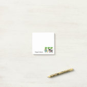 黄クール色と黒のラブラドールビーチパーティー ポストイット (デスク上)