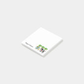 黄クール色と黒のラブラドールビーチパーティー ポストイット (アングル)