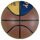 黄クール色金ゴールドブルー名前をカスタムするダディーバスケ バスケットボール (右)