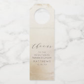 黄グラデーション色金ゴールドすり付きフォイルシック応援結婚ズ ボトルネックタグ (正面)