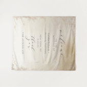 黄グラデーション色金ゴールドすり付きホイル結婚の歓迎 タペストリー (正面(横))