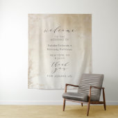 黄グラデーション色金ゴールドすり付きホイル結婚の歓迎 タペストリー (インサイチュ)