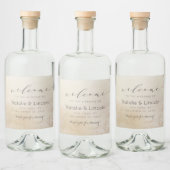 黄グラデーション色金ゴールドすり付きホイル結婚の歓迎 リキュールボトルラベル (ボトル)