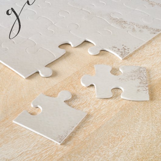 黄グラデーション色金ゴールドつや消し花少女の提案 ジグソーパズル (側面)