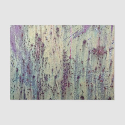 黄グランジ色およびマゼンタ錆び付き金属パターン 薄葉紙 (正面)