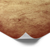 黄グランジ色の蝶（影あり） ポスター (角)