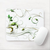 黄グリーンつる植物 マウスパッド (マウス)