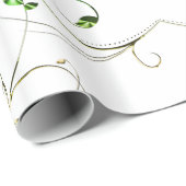 黄グリーンつる植物 ラッピングペーパー (ロールコーナー)