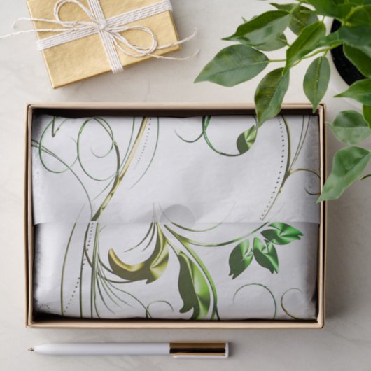 黄グリーンつる植物 薄葉紙 (ギフト)