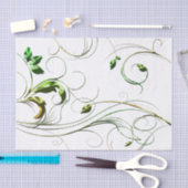 黄グリーンつる植物 薄葉紙 (クラフト)