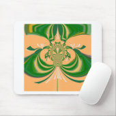 黄グリーンデザイン。 マウスパッド (マウス)