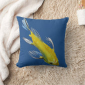 黄コイ水日本の色魚絵 クッション (ブランケット)