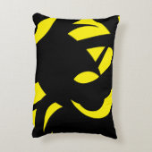 黄コンテンポラリーモダン/黒 アクセントクッション (裏面(縦))