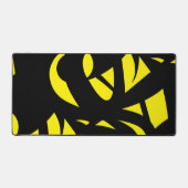 黄コンテンポラリーモダン/黒 デスクマット (正面)