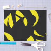 黄コンテンポラリーモダン/黒  薄葉紙 (クラフト)