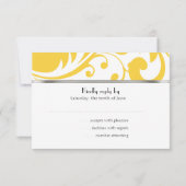 黄コンテンポラリー反応 出欠カード (裏面)