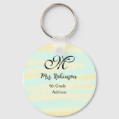 黄シンプル色水彩先生鑑賞法 キーホルダー (裏面)