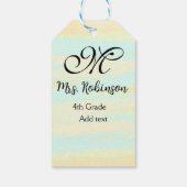 黄シンプル色水彩先生鑑賞法 ギフトタグ (裏面)