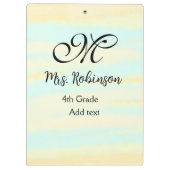 黄シンプル色水彩先生鑑賞法 クリップボード (裏面)