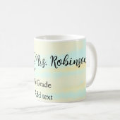 黄シンプル色水彩先生鑑賞法 コーヒーマグカップ (正面右)