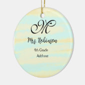 黄シンプル色水彩先生鑑賞法 セラミックオーナメント (左)