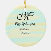 黄シンプル色水彩先生鑑賞法 セラミックオーナメント (裏面)