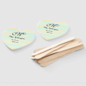 黄シンプル色水彩先生鑑賞法 ハンドファン (組立なし)