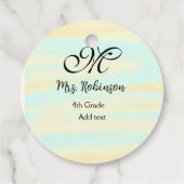 黄シンプル色水彩先生鑑賞法 フェイバータグ (裏面)