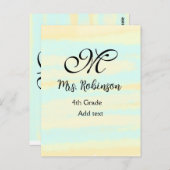 黄シンプル色水彩先生鑑賞法 ポストカード (正面/裏面)