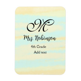 黄シンプル色水彩先生鑑賞法 マグネット