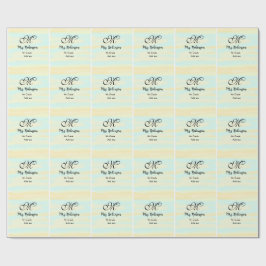 黄シンプル色水彩先生鑑賞法 ラッピングペーパー