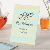 黄シンプル色水彩先生鑑賞法 台座サイン (インサイチュ)