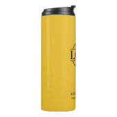 黄シンプル製モダン企業ロゴ タンブラー (回転左)