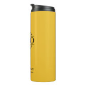 黄シンプル製モダン企業ロゴ タンブラー (回転右)