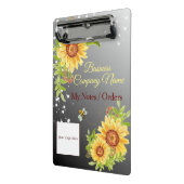 黄スタイリッシュひまわりカスタム事業 ミニクリップボード (アングル2)