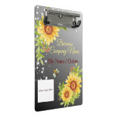 黄スタイリッシュひまわりカスタム事業 ミニクリップボード (アングル)