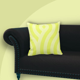 黄スタイリッシュ波パタストライプのーン装飾用クッション クッション