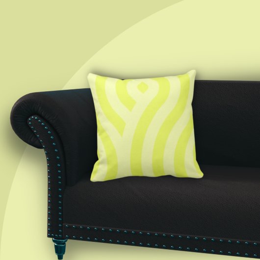 黄スタイリッシュ波パタストライプのーン装飾用クッション クッション