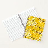 黄スタイリッシュ色の花 ノートブック (内部)