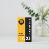 黄スタイリッシュ色の黒ストライプい 名刺 (スタンド正面)