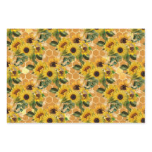 黄スタイリッシュ色ひまわり金ゴールドハニカムティール（緑がかった色）